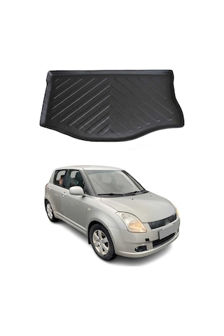 Suzuki Swift 2006-2008 Arası Uyumlu Araca Özel Kauçuk Tpe Bagaj Havuzu Siyah