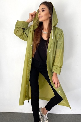 Marlux M21M Unisex Kapüşonlu Çıtçıtlı Eva Yağmurluk - Haki