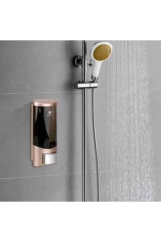 Leezsing Chuangdian Duvara Monte Tek Şişe Manuel Sabunluk Şampuan Kutusu Sıvı Sabunluk Sabunluk Ve Standı 500 Ml