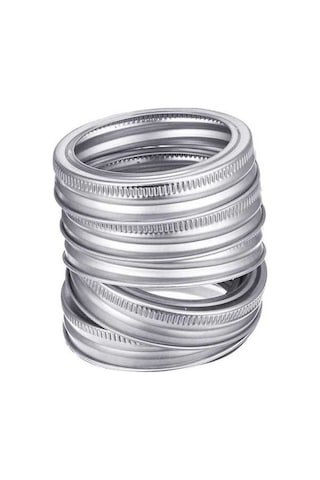 Ulzyvf 70mm Sızdırmaz Teneke Mason Kavanoz Kapakları - 5 Kapak + 5 Bant, Mikrodalga & Bulaşık Makinesi Uyumlu Diğer