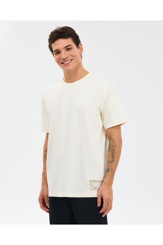 Skechers M Relaxed T-shirt Erkek Beyaz Tshirt S2610109-3855