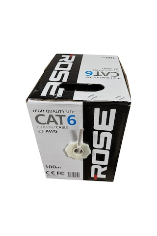 Rose 23awg 100 Metre Cat6 Ethernet Kablo - Gri