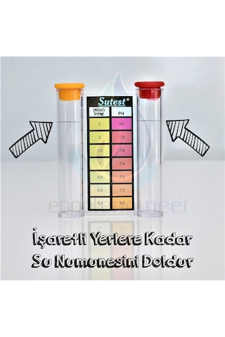 Havuz Suyu Test Kiti Sutest Klor Ph Ölçüm Kiti Sıvılı