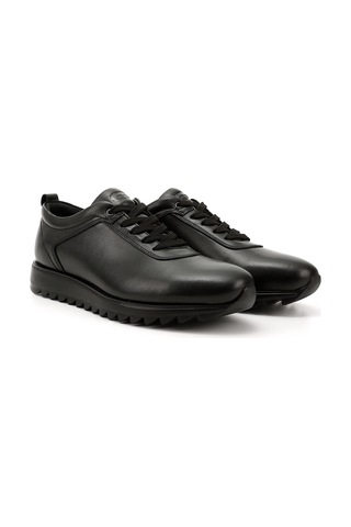 Gönderi(R) Erkek Siyah Hakiki Deri Bağcıklı Sneaker Ddma35431150 Siyah