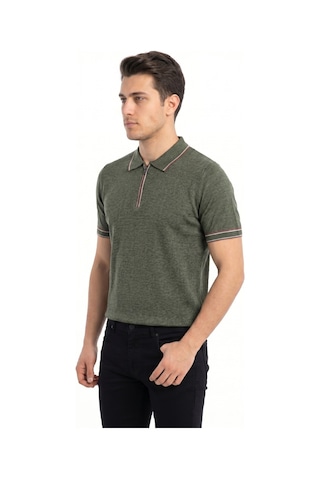 Raymons Erkek Polo Yaka Kısa Kollu Triko Tişört Regular Kalıp Bgl-st05557 Haki