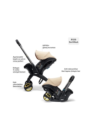 Doona İ Bebek Arabasına Dönüşen Tekerlekli Gr 0 Ana Kucağı Oto Koltuğu Blush Pink