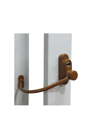 10 Adet Penkid Pvc Kapı Pencere Çocuk Güvenlik Kilidi Açık Kahve