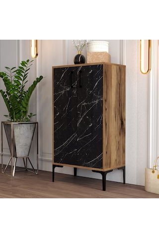 Variant Prag Ayakkabılık - Ceviz / Siyah Mermer Siyah