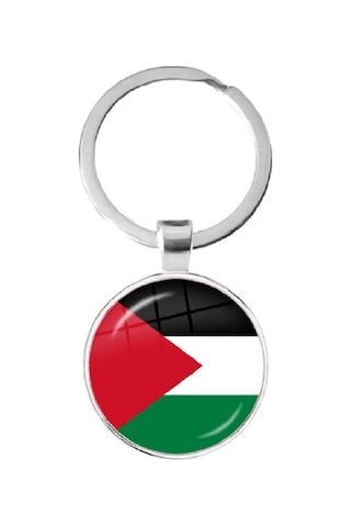 Tamgacrafts Filistin Palestine Bayrağı Metal Anahtarlık Ülke Temalı Hediyelik Çok Renkli