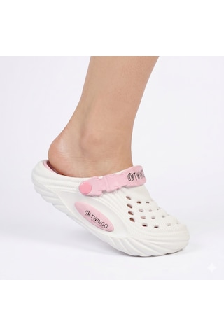 Pico Kids Twng Eva Plaj Havuz Okul Kreş Kız Çocuk Sandalet Terlik Beyaz-pembe