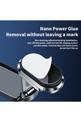 Yifomall Foldable Universal Araç Telefon Tutucu, 360 Döner, 85 Açı Ayarlı, Güçlü Manyetik S吸力, Yokuşlu Yüzeye Uygulanabilir, Iz Bırakmaz, Obsidian Siyah Siyah