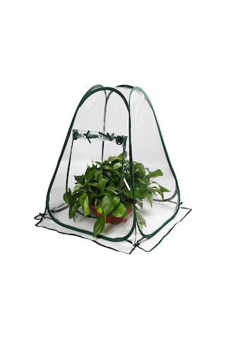 Yifomall "katlanabilir Şeffaf Bitki Koruma Kafesi - Mini Sera, 70x70x80cm, Hızlı Büyüme Ve Havalandırmalı"