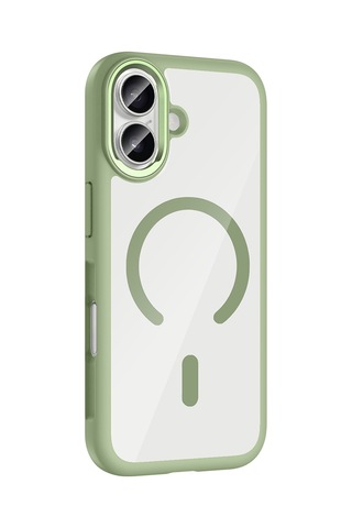 Apple Uyumlu iPhone 17 Kılıf M-safe Şarj Özellikli Metal Kamera Çerçeveli Zore Tiko Kapak Gri