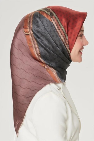 Armine İpek Eşarp Nostalji - 8519-30 Bakır Twill Bakır