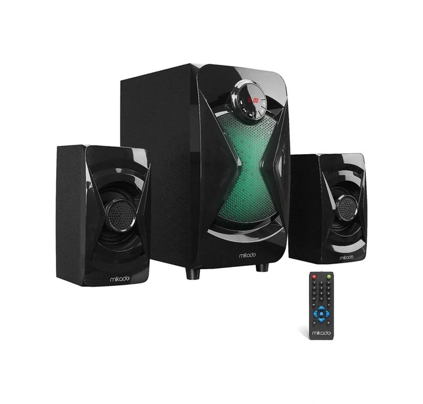 Mikado Md-370bt 38w Siyah Bt/aux/usb/fm/led Işıklı Multimedia Speaker 2+1 Ses Sistemi