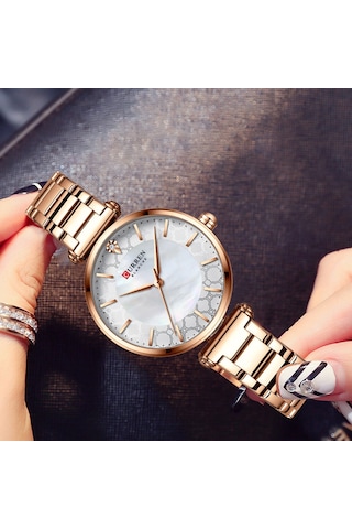 Leezsing Şık Kadın Kol Saati - 3atm Su Geçirmez, Paslanmaz Çelik Bileklik Ve Mineral Cam Çok Renkli