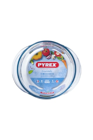 Pyrex 204a000/7743 Kapaklı Cam Yuvarlak Fırın Kabı 2,1l