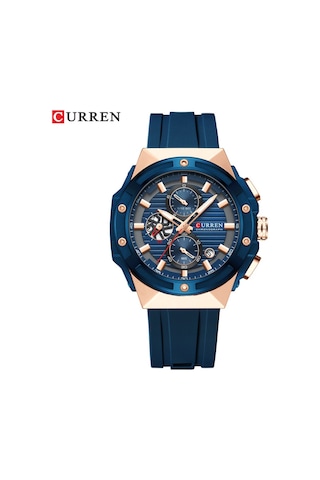 Curren Erkek Saati Açık Hava Eğlence Spor Takvim Kuvars Dairesel Bilek Saati Mavi Diğer