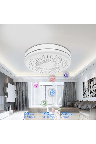 Tenfowee Akıllı Wifi Duman Ve Karbonmonoksit Alarmı - Tuya Uygulaması İle Kontrol