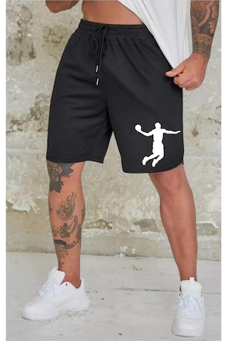 Benroma Basketbol Baskılı Unisex Şort Siyah