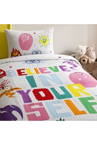 Taç Lisanslı Disney Inside Out Tek Kişilik Pamuk Pike Takımı 000000001000050131 Çok Renkli