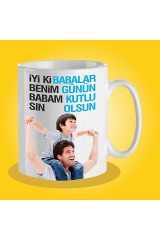 Babalar Günü Resim Baskılı Kupa Bardak-10