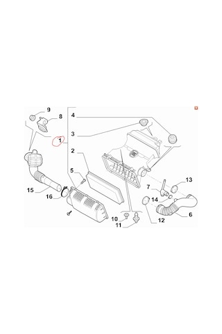 Fıat Egea - 500l Hava Fıltre Kutusu Kazanı 51890357