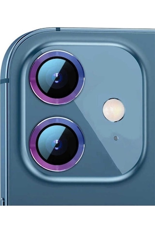 Apple Uyumlu iPhone 12 Mini Zore Cl-07 Kamera Lens Koruyucu Colorful