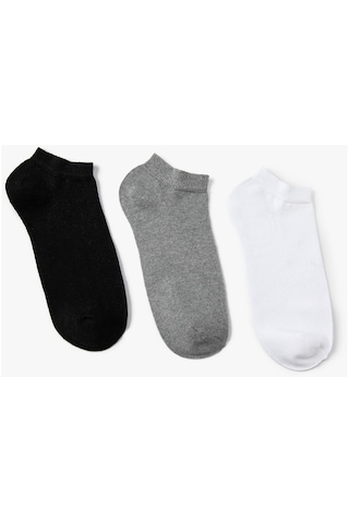 Koton Basic 3'lü Patik Çorap Seti Çok Renkli Gri 4wam80004aa 4WAM80004AA040 Gri