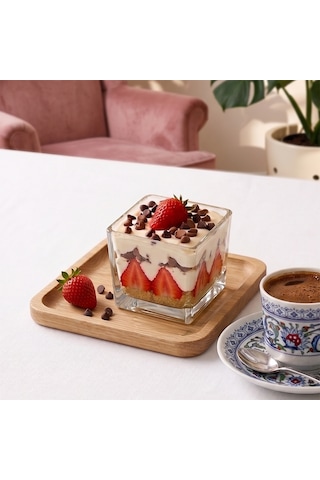 Porsima 13878 Vanes Prizma 6lı Cam Kase Puding Tatlı Ve Dondurma Kasesi Lokumluk Şekerlik Kase Seti Çerez Kasesi 10x10cm
