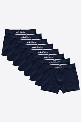 Malabadi Erkek Çocuk Lacivert 8 Li Paket Pamuk Elastan Boxer 208