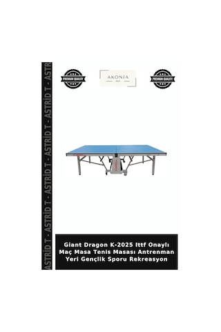 Giant Dragon K-2025 Ittf Onaylı Maç Masa Tenis Masası Antrenman Yeri Gençlik Sporu Rekreasyon