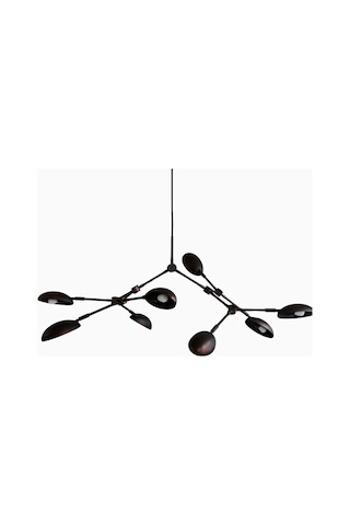 101 Copenhagen Drop Chandelier Mini Pirinç Kaplama Dekoratif Tasarım Avize Yanmış Siyah