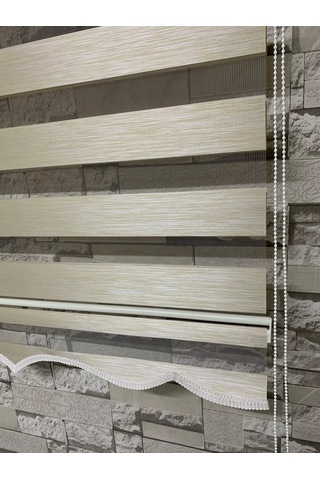 Bambu Krem Renk Zebra Perde (Etekli)