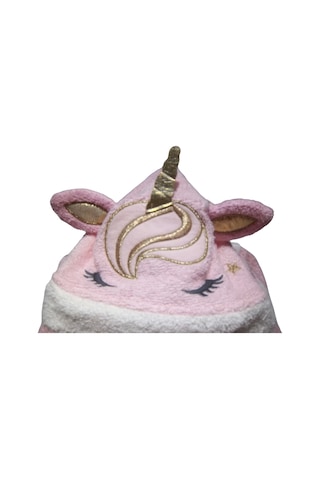 Unıcorn Detaylı Bornoz Pembe