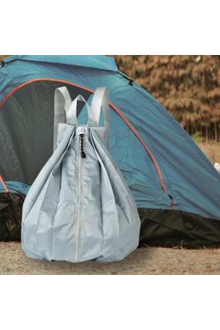 Pazly Açık Hava Spor Sırt Çantası Katlanır Seyahat Çantası Gri Renk Gri