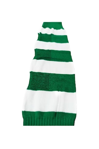 K18 Yeşil Beyaz Parçalı Futbol Tozluğu Yeşil - Beyaz