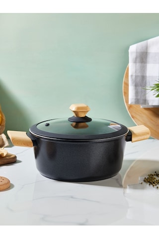 Auris 20 Cm Derin Tencere Siyah
