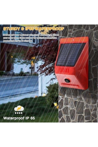 Hareket Sensörlü Solar Alarm Kumandalı Alarm Siren