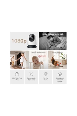 Mercusys Mc200 / 1080p Güvenlik Wi-fi Kamerası / 360 Görüş / Gece Görüşü / Akıllı Hareket & Kişi Algılama
