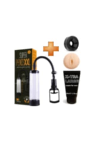 Hızlı Express Penis Vakum Pompası+Silikon Başlık+Suni Vajina+50 Ml Penis Kremi