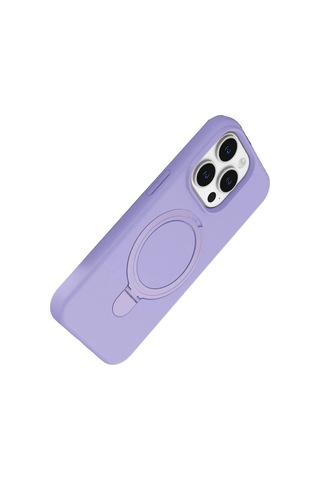 Apple İphone 14 Pro Max Uyumlu Regal Magsafe Standlı Kapak - Lila