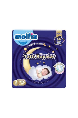 Molfix Tatlı Rüyalar Bebek Bezi 3 Beden 4-9 Kg Midi 504 Adet 3 Numara