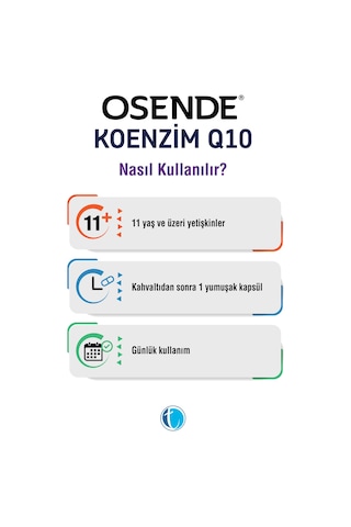 Osende Koenzim 100Mg Q10 30 Yumuşak Kapsül