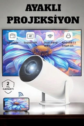 130 İnç Geniş Ekran Ve 4k Destekli Full Hd Projeksiyon Cihazı