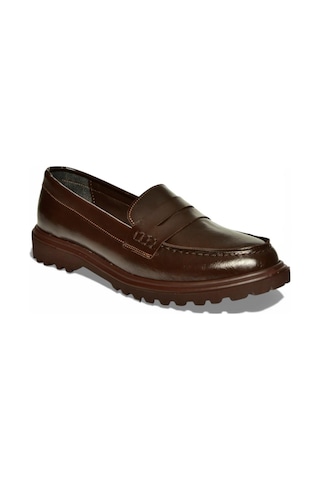 Fox Shoes Y996051060 Kahverengi Rustik Alçak Tabanlı Kadın Makosen Ayakkabı Kahverengi