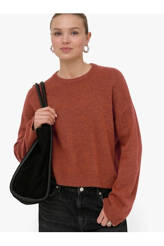 Only Onlsımonı L/s O-neck Pullover Knt Noos Kırmızı Kazak - 15368976