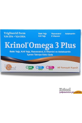 Krinol Omega 3 Plus - 60 Kapsül - 1 Kutu