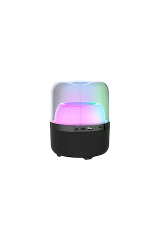 Lecoo RS19 Kablosuz 10W RGB Bluetooth/USB/AUX/SD Kart Taşınabilir Hoparlör Siyah