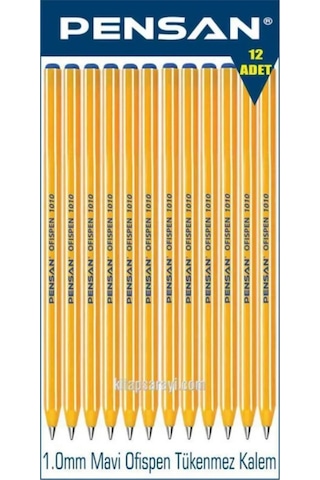 Tükenmez Kalem Office Pen Mavi 1010 12'li Mavi